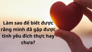 Làm sao để biết được rằng mình đã gặp được tình yêu đích thực hay chưa?-Weibo24h.com