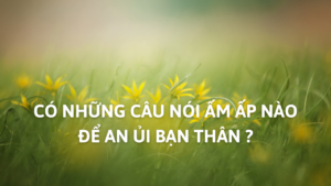 CÓ NHỮNG CÂU NÓI ẤM ẤP NÀO ĐỂ AN ỦI BẠN THÂN ?-Weibo24h.com