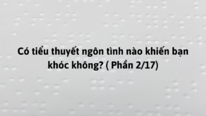 Có tiểu thuyết ngôn tình nào khiến bạn khóc không? ( Phần 2/17)-Weibo24h.com